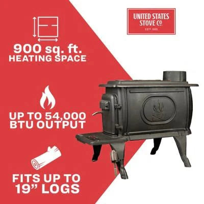 2026 New2025 900 square feet EPA-exempt cast iron stove