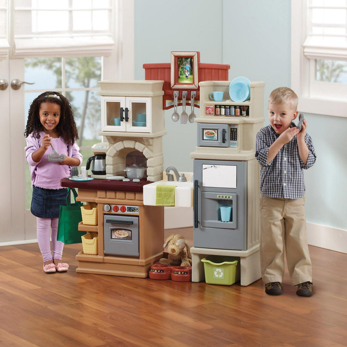 2026 NewStep2 Heart of the Home Brown Toddler Play Kitchen Set