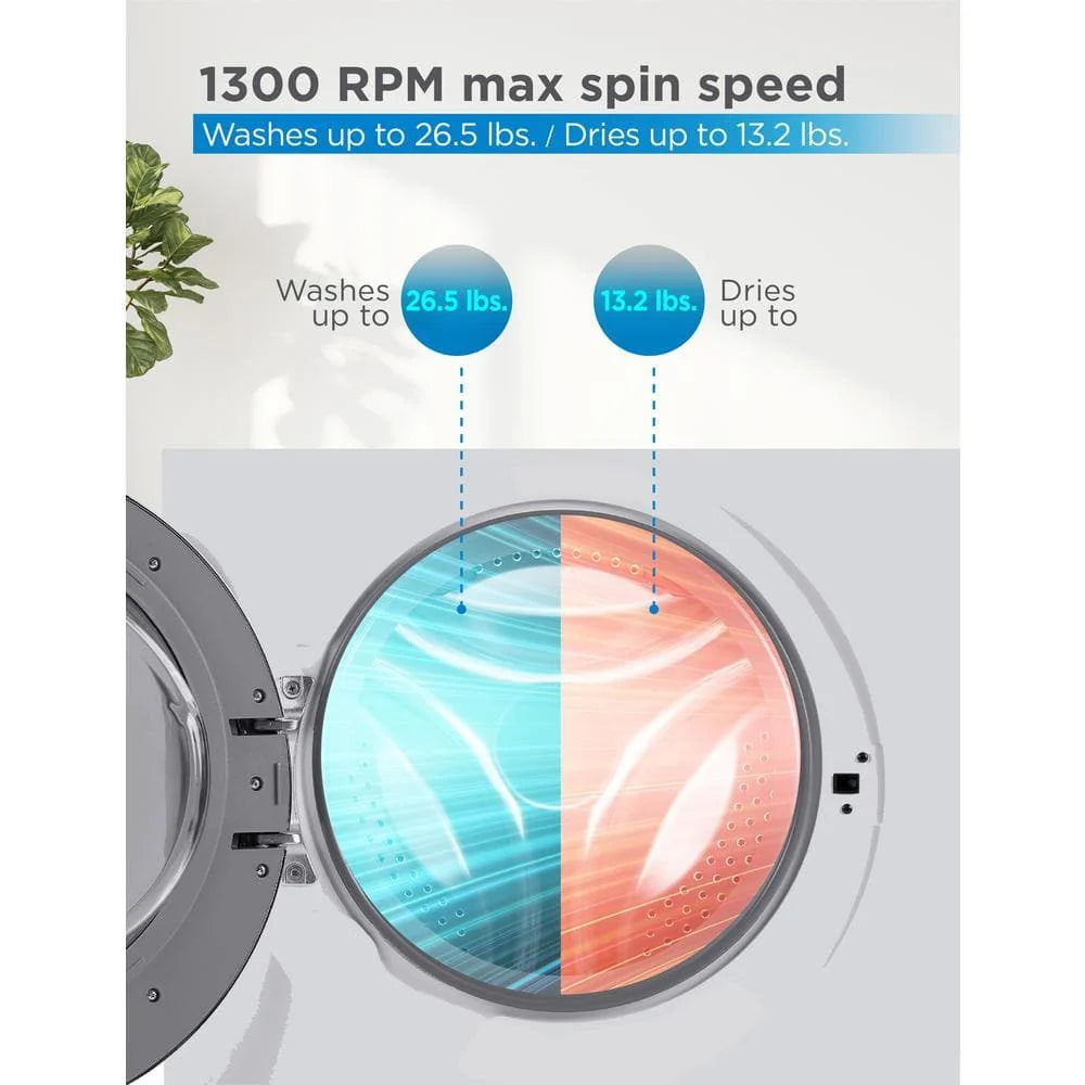 2026 NewBLACK+DECKER 2.7 cu. ft. All-in-One Washer and Dryer Combo in White BCW27MW💝 Last Day For Clearance