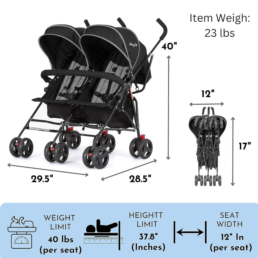2026 NewDream On Me Volgo Twin Umbrella Stroller