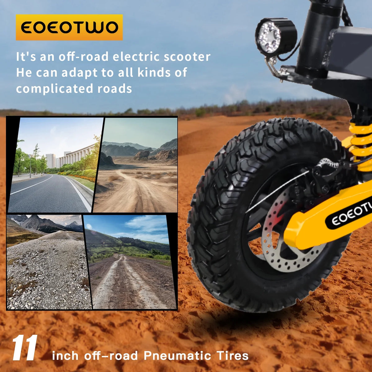 2026 NewOff Road Electric Scooter for Adults, 1200W Motor Fast E Scooter, Up to 28MPH Top Speed & 20Miles Long Range, 11" Off-Road Tires, 330lbs MAX Load, Foldable