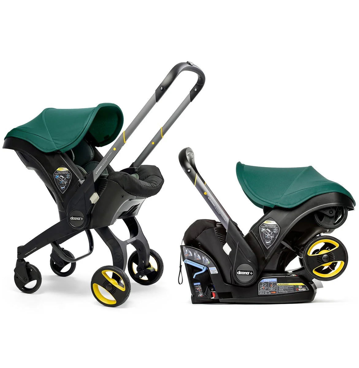 2026 NewStroller combination consisting of infant car seat and LATCH base (model year 2025) – Midnight Edition | From car to stroller in seconds, airplane-compatible, including accessory bag
