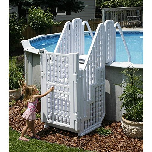 2026 NewSimple stepped pool entrance system with door (Model 2026)