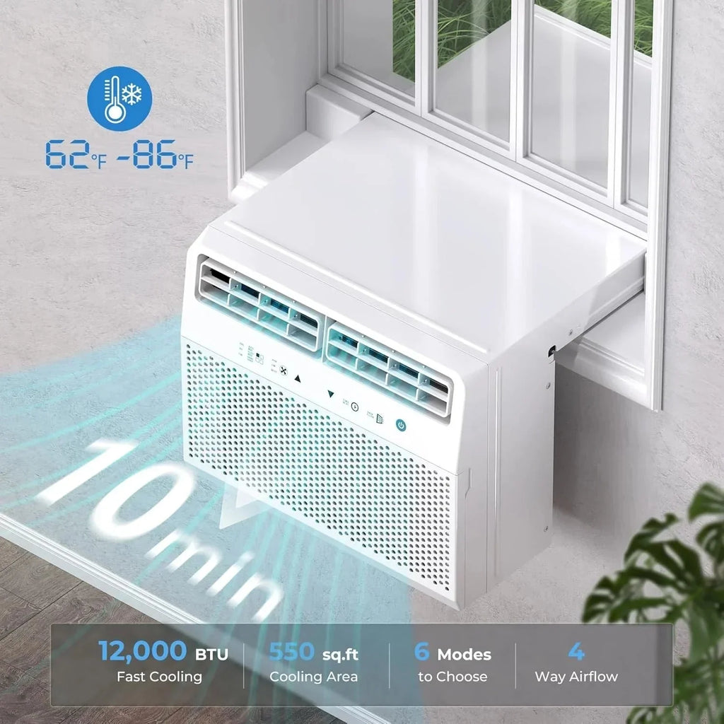 2026 NewAntarctic Star U-shaped window air conditioner 12000 BTU Ultra-quiet window air conditioner Cools