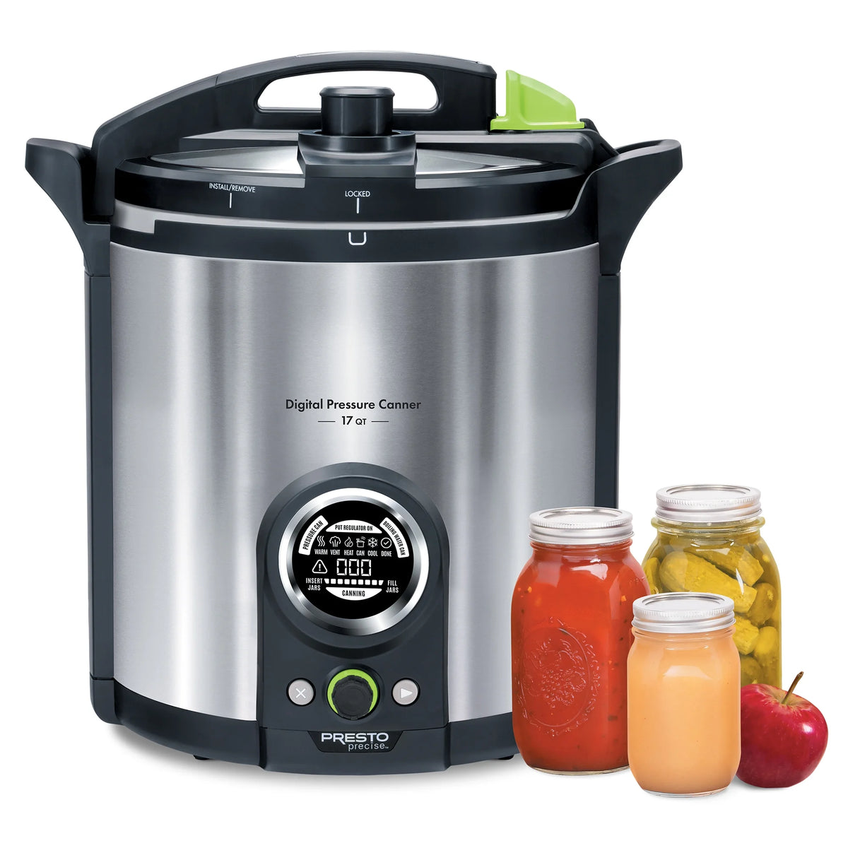 2026 NewPresto Precise 02152 17 Qt Stainless Steel Electric Pressure Canner, Silver