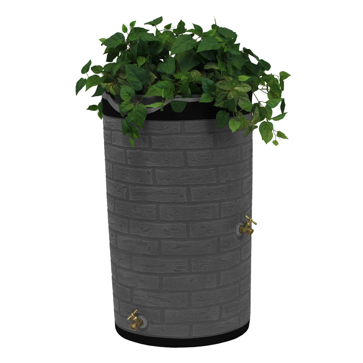 2026 NewGood Ideas IMP-D50-DAR Impressions Downton Rain Saver Rain Barrel, 50 Gallon, Dark Granite