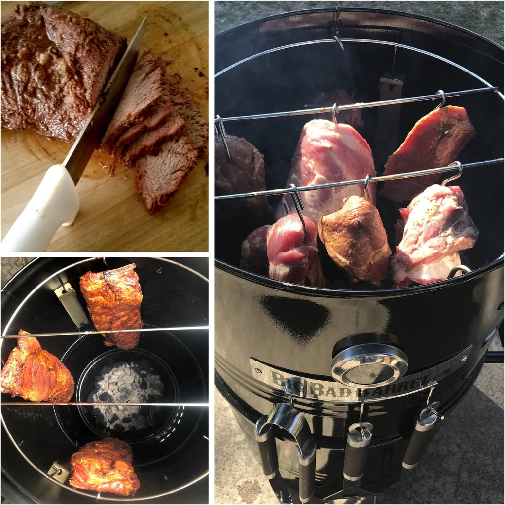 2026 NewBig Bad Barrel BBQ Smoker Grill 5 in 1 Barrel can be used as a Smoker, Grill, Pizza Oven, Table and Fire Pit