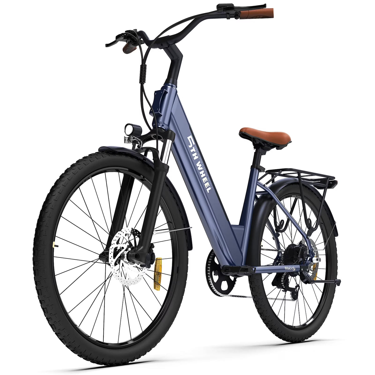 2026 New5TH WHEEL Electric Bike for Adult with 350W Motor, W18B 26" EBike with 36V 10.4Ah Removable Battery Ebike, Electric Bicycle with 7 Speed, UL2849