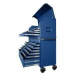 2026 New2025 56 inch W x 22 inch D Heavy-duty combination tool trolley with 23 drawers and tool cabinet in matte blue