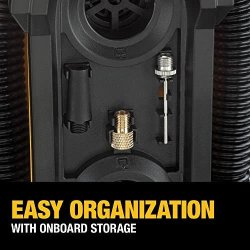 2026 NewDEWALT 20V MAX tire inflator, compact and portable, automatic shut-off, LED light