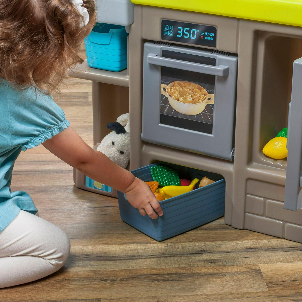 2026 NewStep2 Contemporary Chef Brown and White Toddler Plastic Play Kitchen