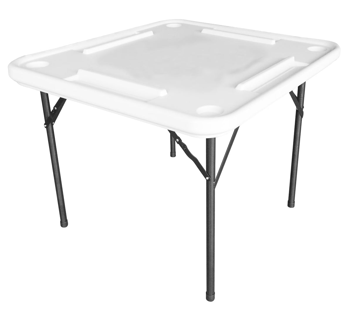2026 NewBene Casa Foldable Domino Table with Built-In Drink Holders, 38?? x 38??, White