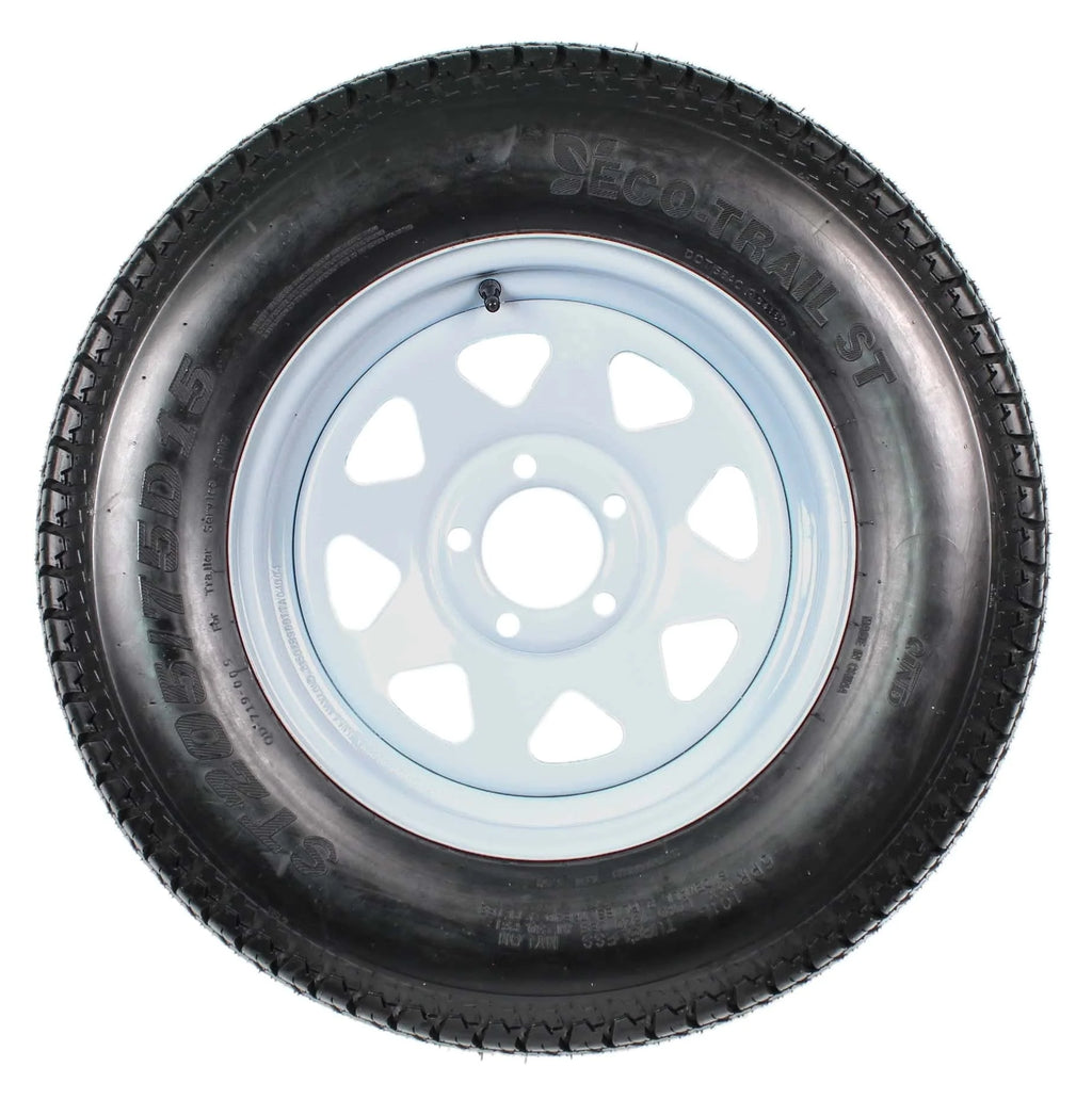 2026 New2-pack trailer tires on rim ST205/75D15 205/75 D 15 inch LRC 5-hole white spokes  1