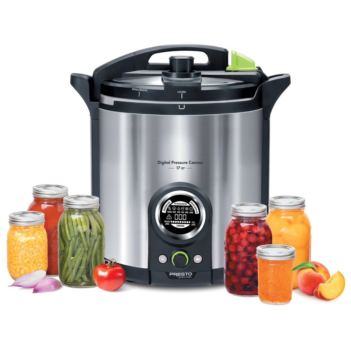 2026 NewPresto Precise 02152 17 Qt Stainless Steel Electric Pressure Canner, Silver