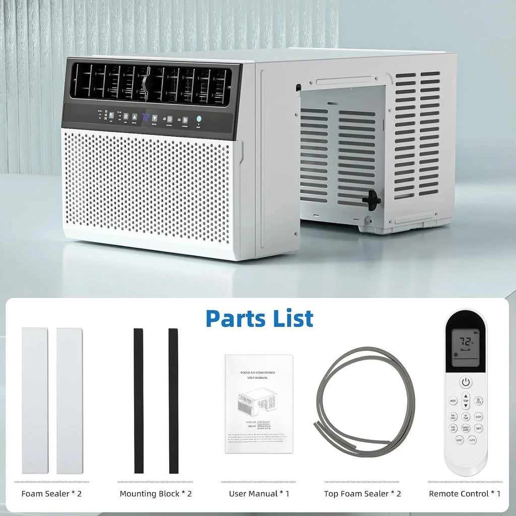 2026 NewAntarctic Star 12,000 BTU U-shaped window air conditioner, cools rooms up to 550 square feet with 6 modes, 24-hour timer, ultra-quiet window air conditioner
