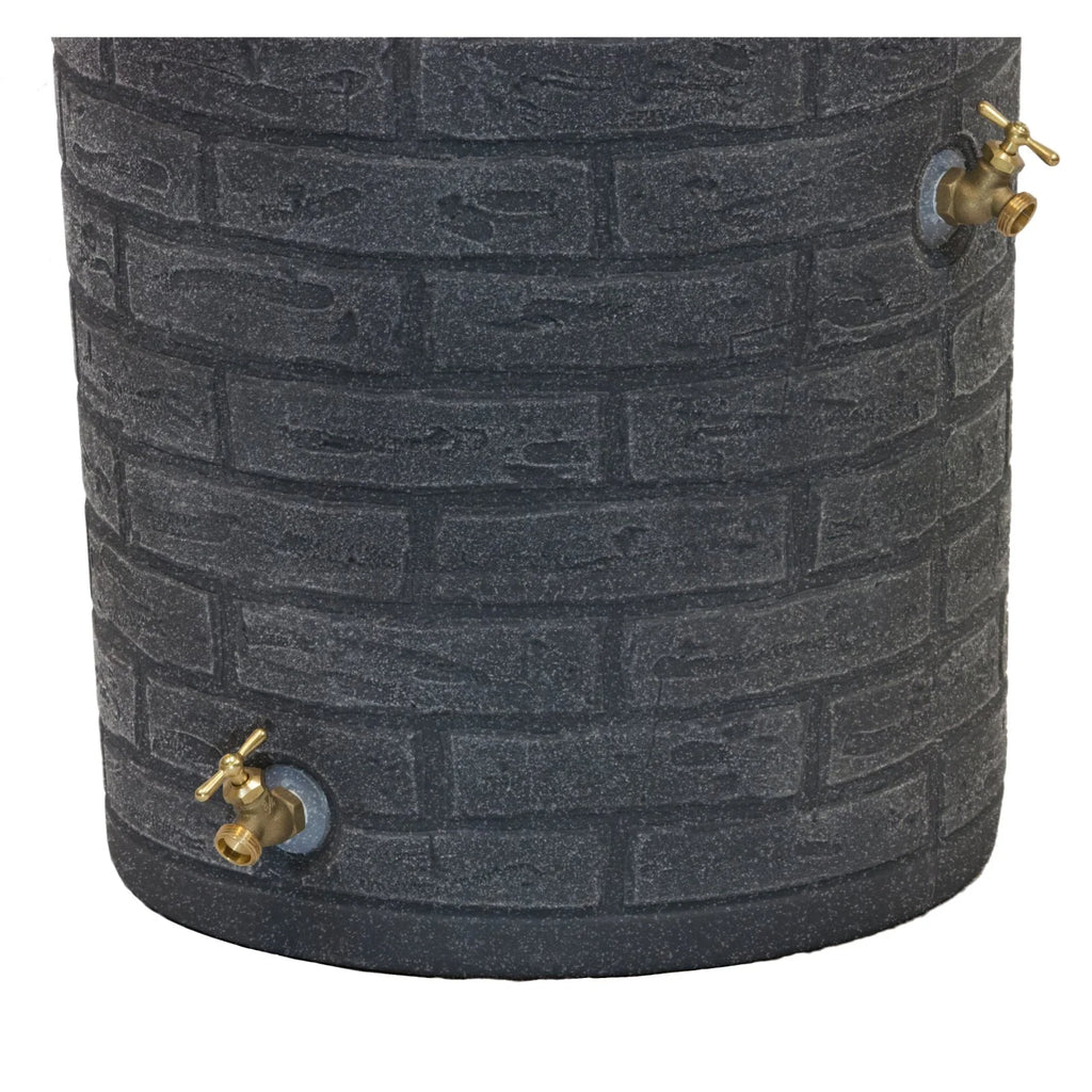 2026 NewGood Ideas IMP-D50-DAR Impressions Downton Rain Saver Rain Barrel, 50 Gallon, Dark Granite