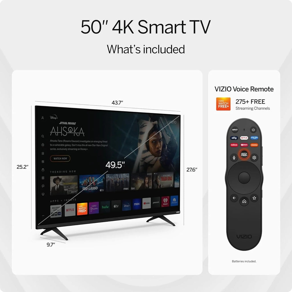 2026 NewVIZIO 50′′ 4K HDR Smart TV, Dolby Vision HDR/HDR10+, WiFi 6 – (Refurbished)