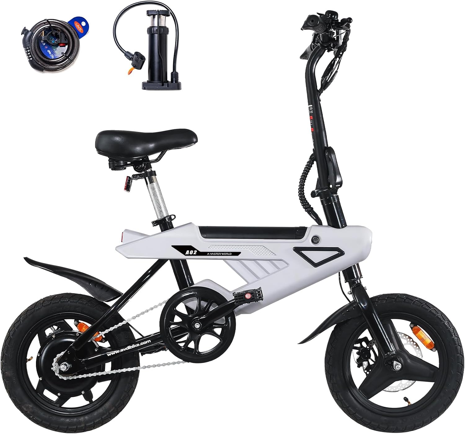 2026 Bicicleta eléctrica plegable de 14", eBike con motor de 250W de alta velocidad, batería de iones de litio 36V-6.4AH, pantalla LCD inteligente, bicicleta eléctrica de ciudad, 3 modos, unisex