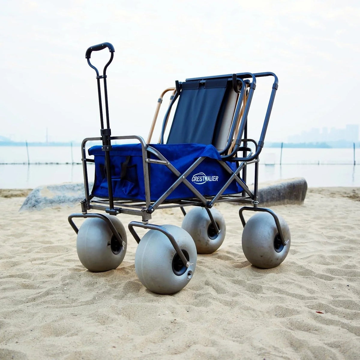 2026 NewBeach cart with 13-inch balloon wheels, chair brackets and pump included