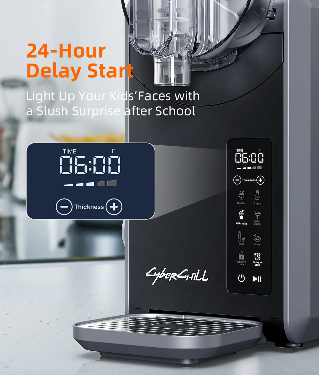 2026 NewSlushie Machine,24-Hour Delay Start&Cold Retention, 68 oz Slushy Machine with Self-Cleaning Function, Frozen Drink Maker with 5 Preset Programs,Frozen Margaritas, Frappés, and More