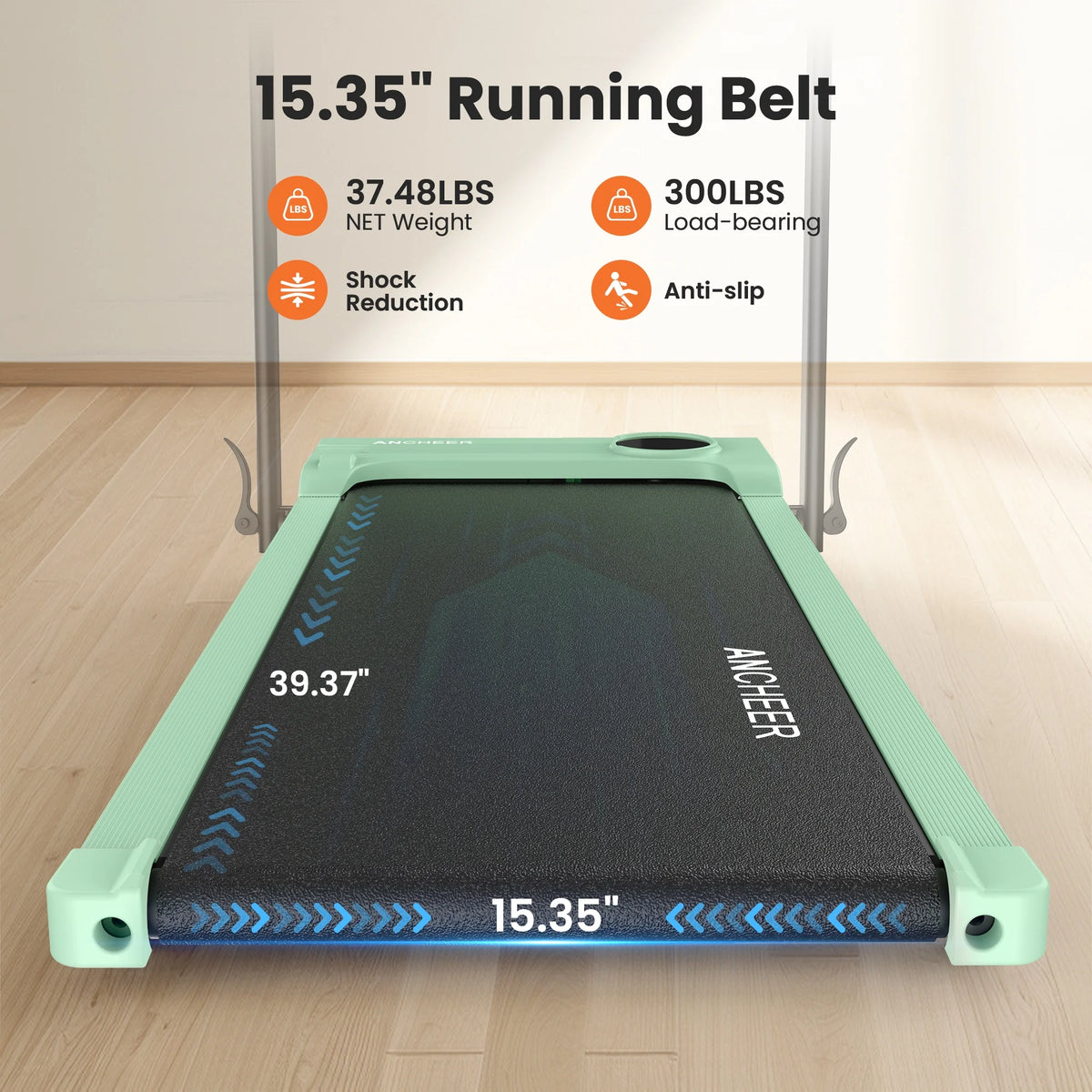 2026 NewANCHEER Portable Folding Walking Pad 300lb, 7.5 MPH Under Desk Treadmill with Remote Control & LED Display,2 in 1 Walking Pad Treadmill for Home/Office/Exercise(Pink)