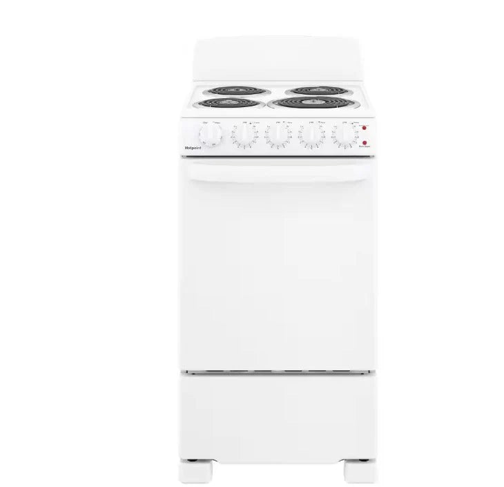 2026 New20-inch electric oven with 4 cooking zones, freestanding, in white
