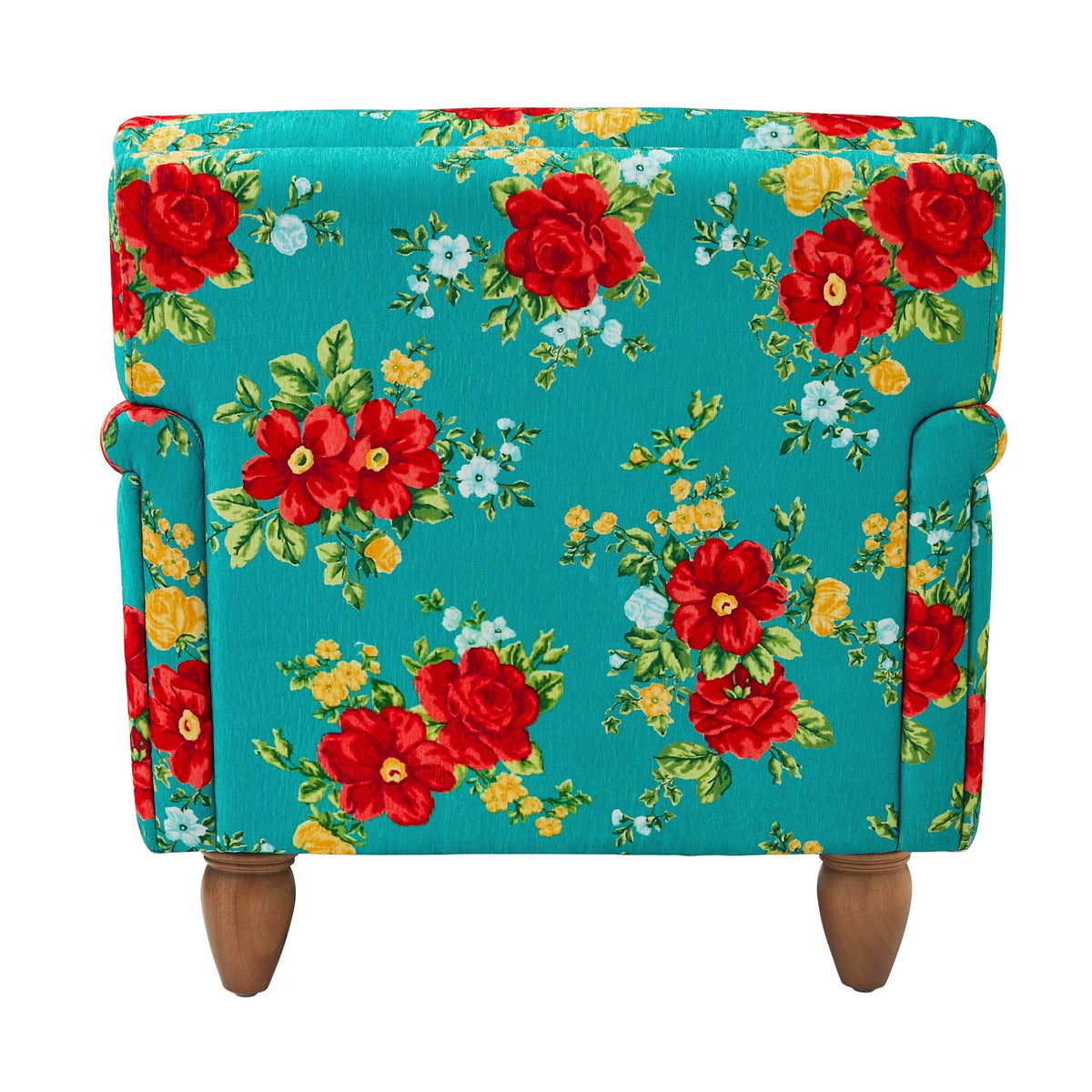 2026 NewThe Pioneer Woman Vintage Floral Low Back Fabric Accent Chair, Teal