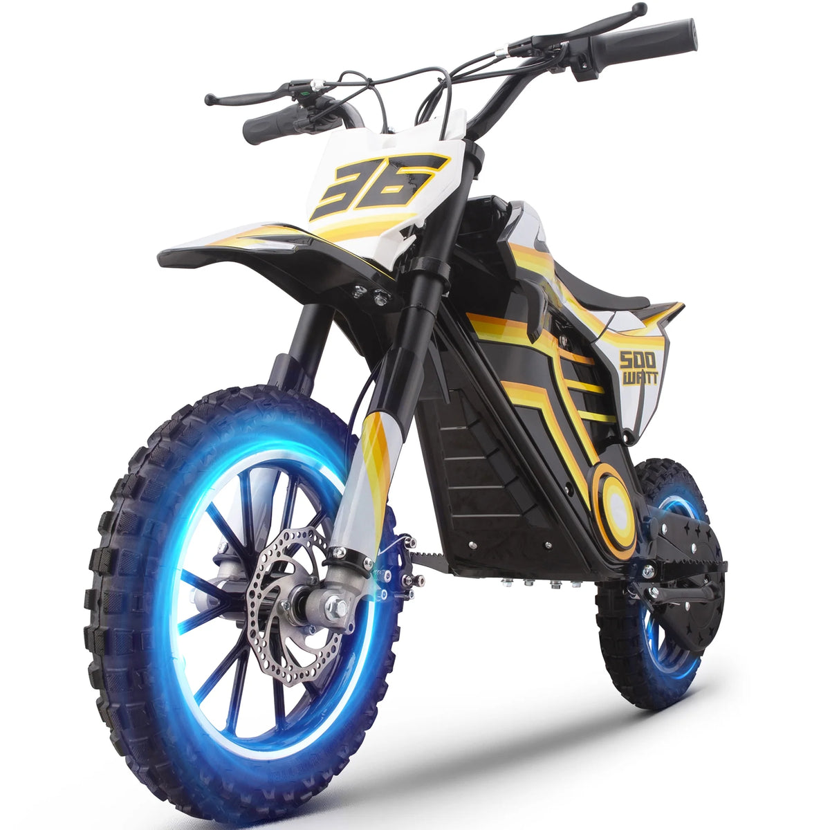 2026 NewQEASET electric dirt bike, 500W kids dirt bike for Boys Girls Age 8-14, Blue