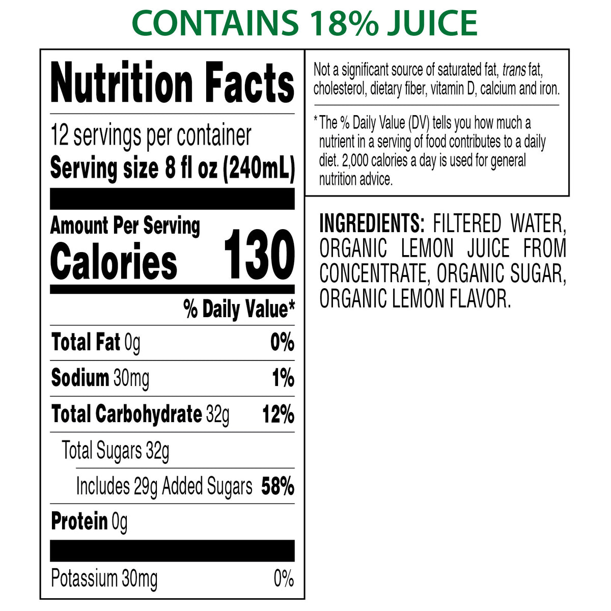 2026 NewKirkland Signature, Organic Lemonade, 96 fl oz, 2-count