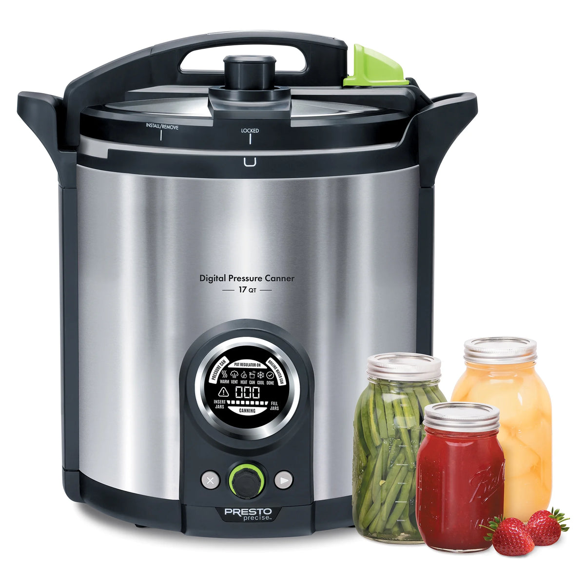2026 NewPresto Precise 02152 17 Qt Stainless Steel Electric Pressure Canner, Silver