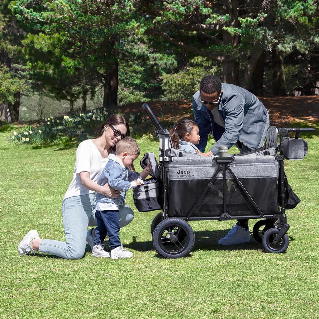 2026 NewJeep Wrangler Deluxe 4-seater stroller by Delta Children Premium Quad stroller