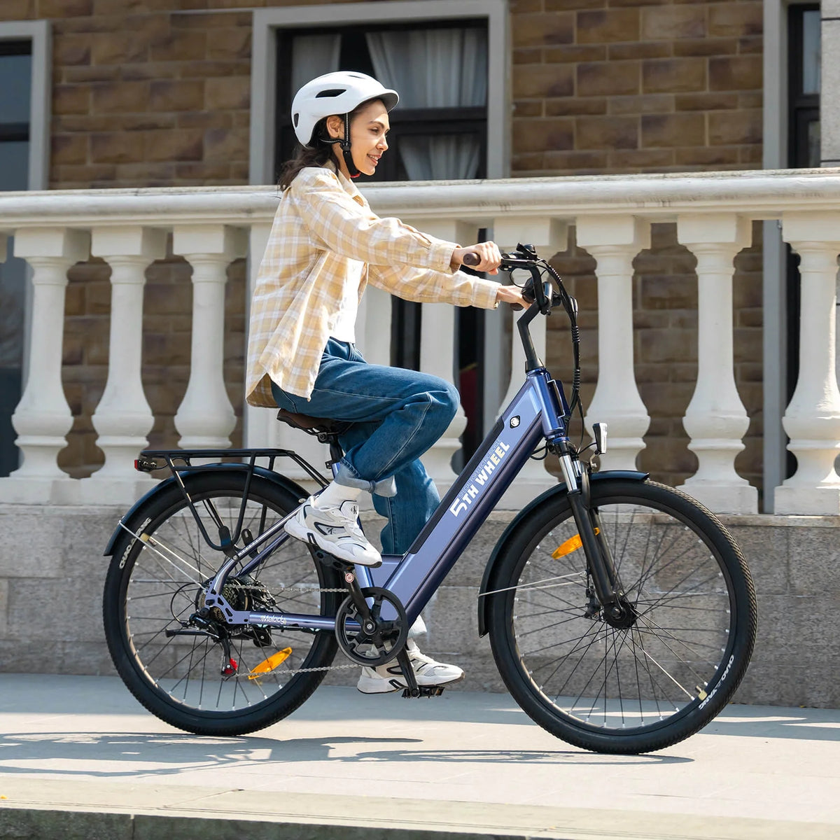 2026 New5TH WHEEL Electric Bike for Adult with 350W Motor, W18B 26" EBike with 36V 10.4Ah Removable Battery Ebike, Electric Bicycle with 7 Speed, UL2849