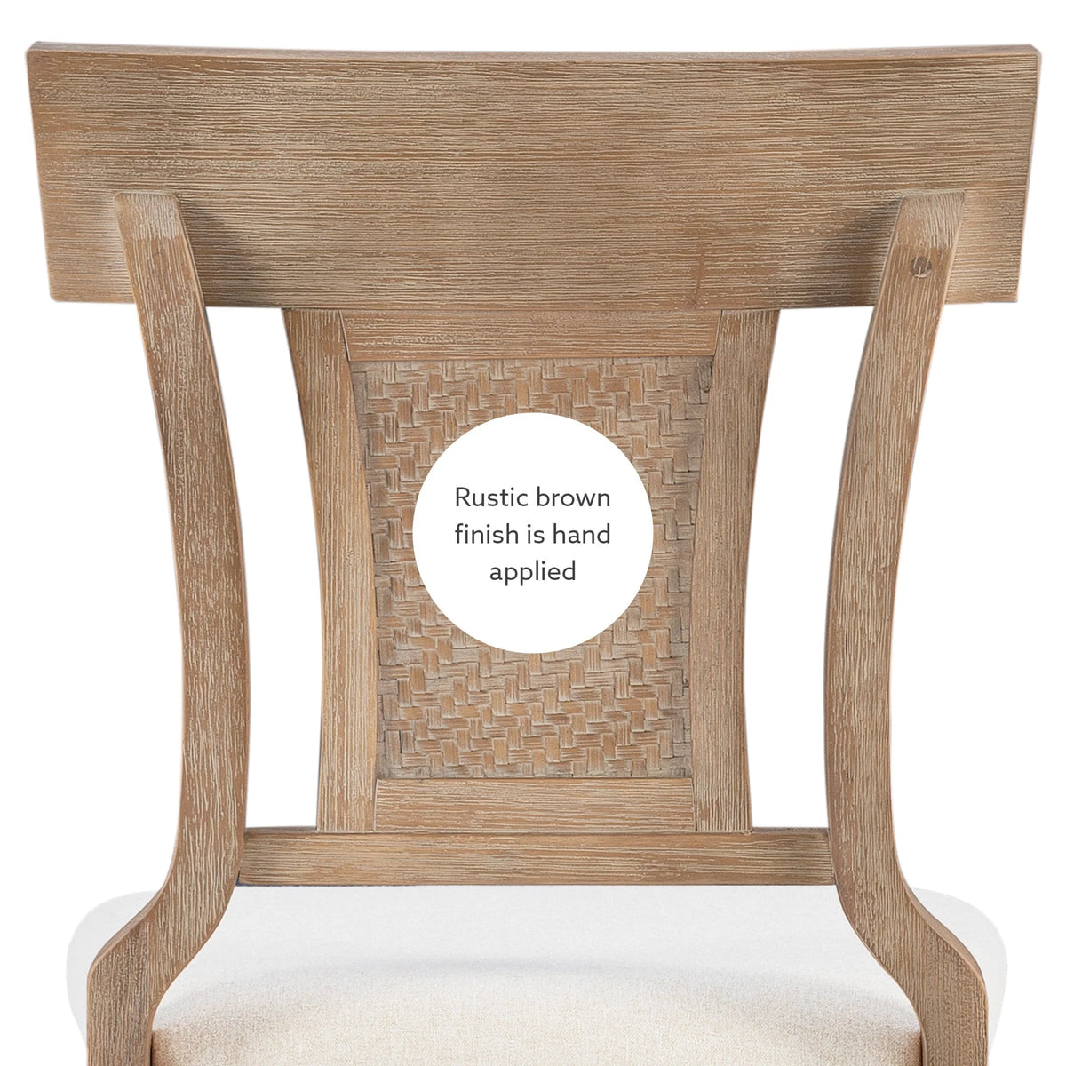 2026 NewLinon Rylan 30" Bar Stool, Rustic Brown Finish with Beige Fabric