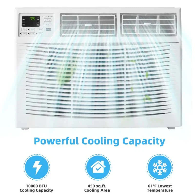 2026 NewQuiet window air conditioner with 10,000 BTU, remote control, Eco mode, Energy Star certified, 3-in-1 unit with dehumidifier