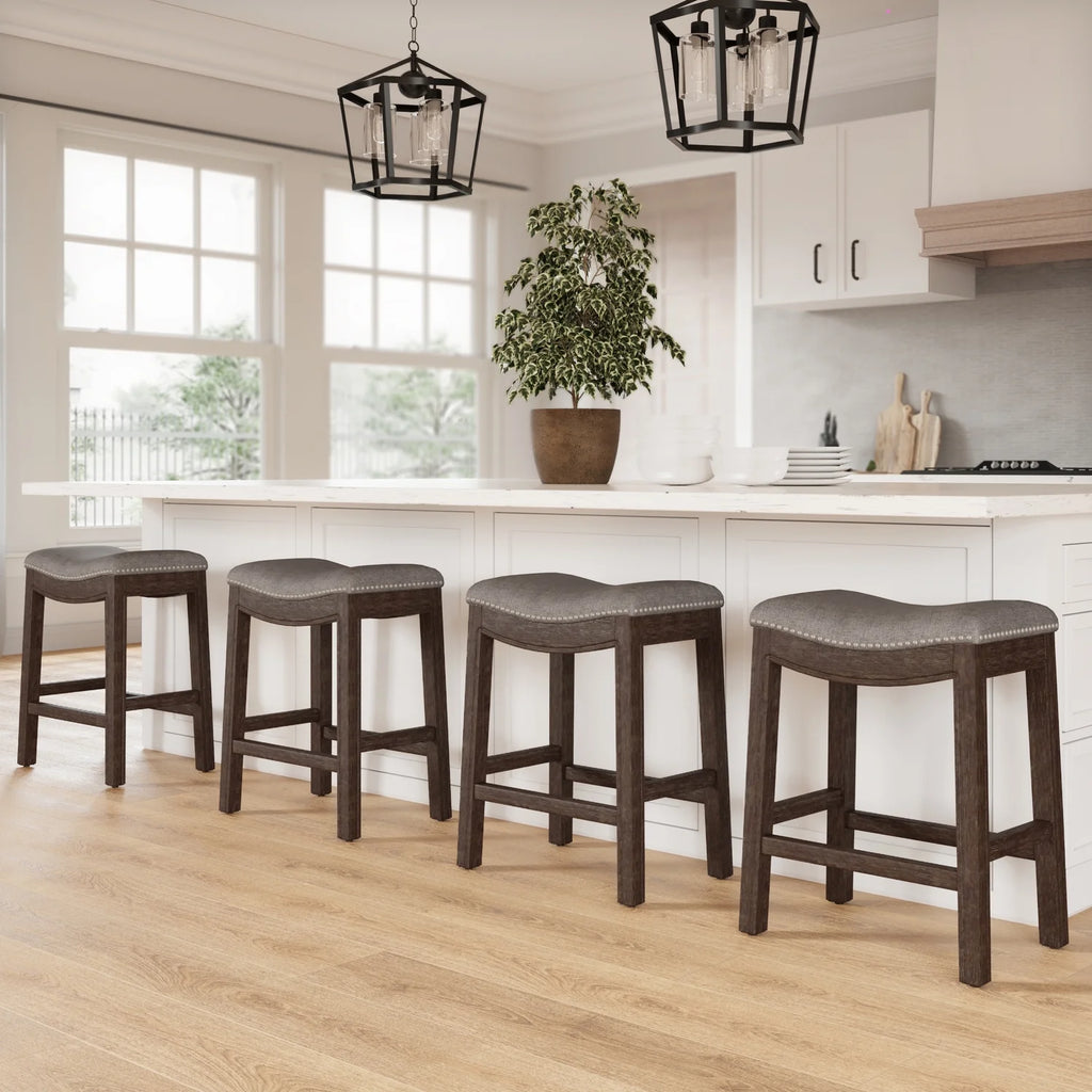 2026 NewNew Ridge Home Goods 26" Saddle Wood Counter Height Stool Weathered Natural