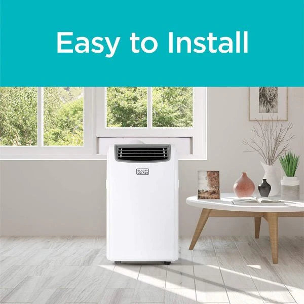 2026 NewBLACK+DECKER Portable Air Conditioner with 14,000 BTU, Heating Function and Remote Control, White