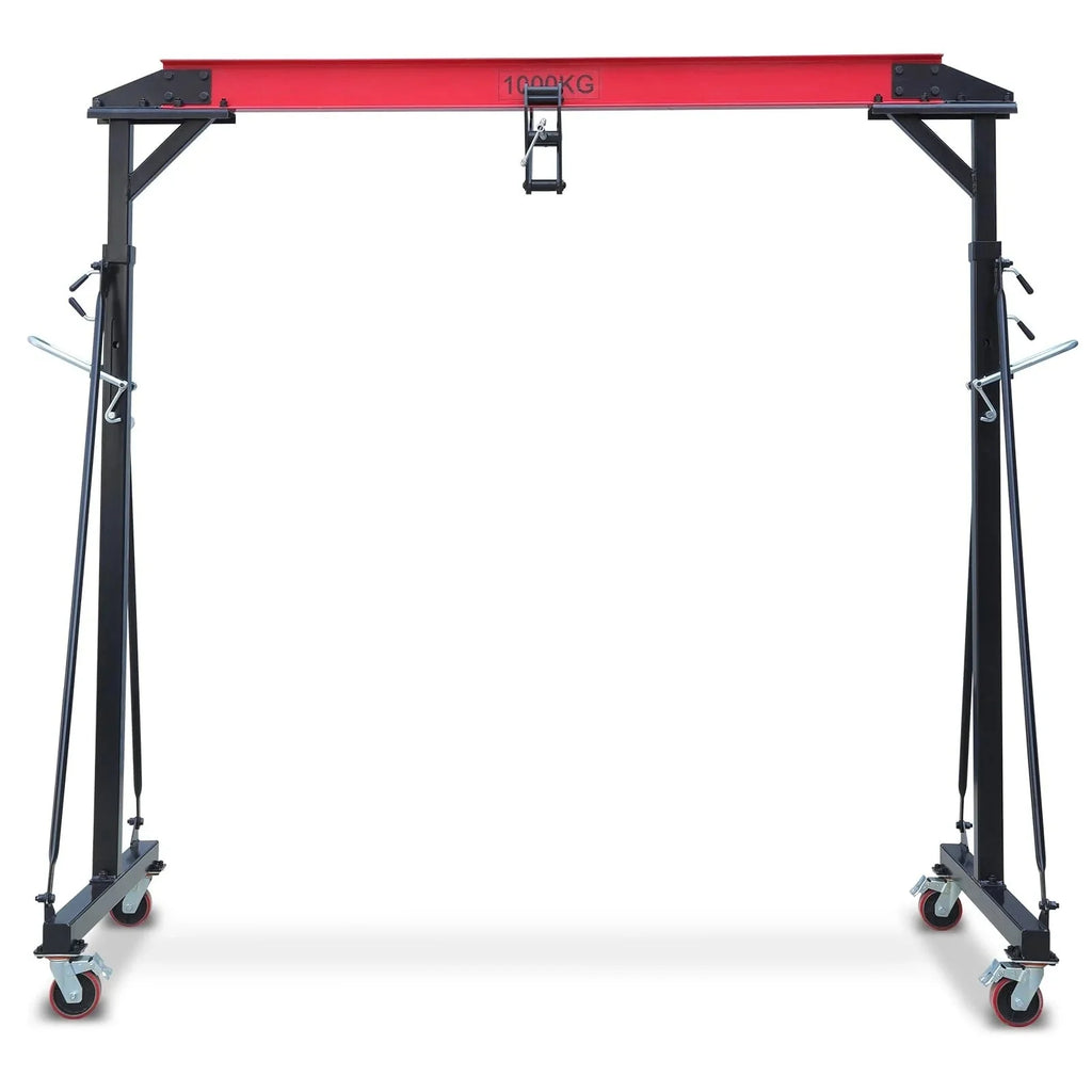 2026 New2025 1-ton gantry crane, adjustable, 2200 lbs lifting capacity, height adjustable 96.5"-143.7", portable hoist for factory, construction site, warehouse, auto repair shop