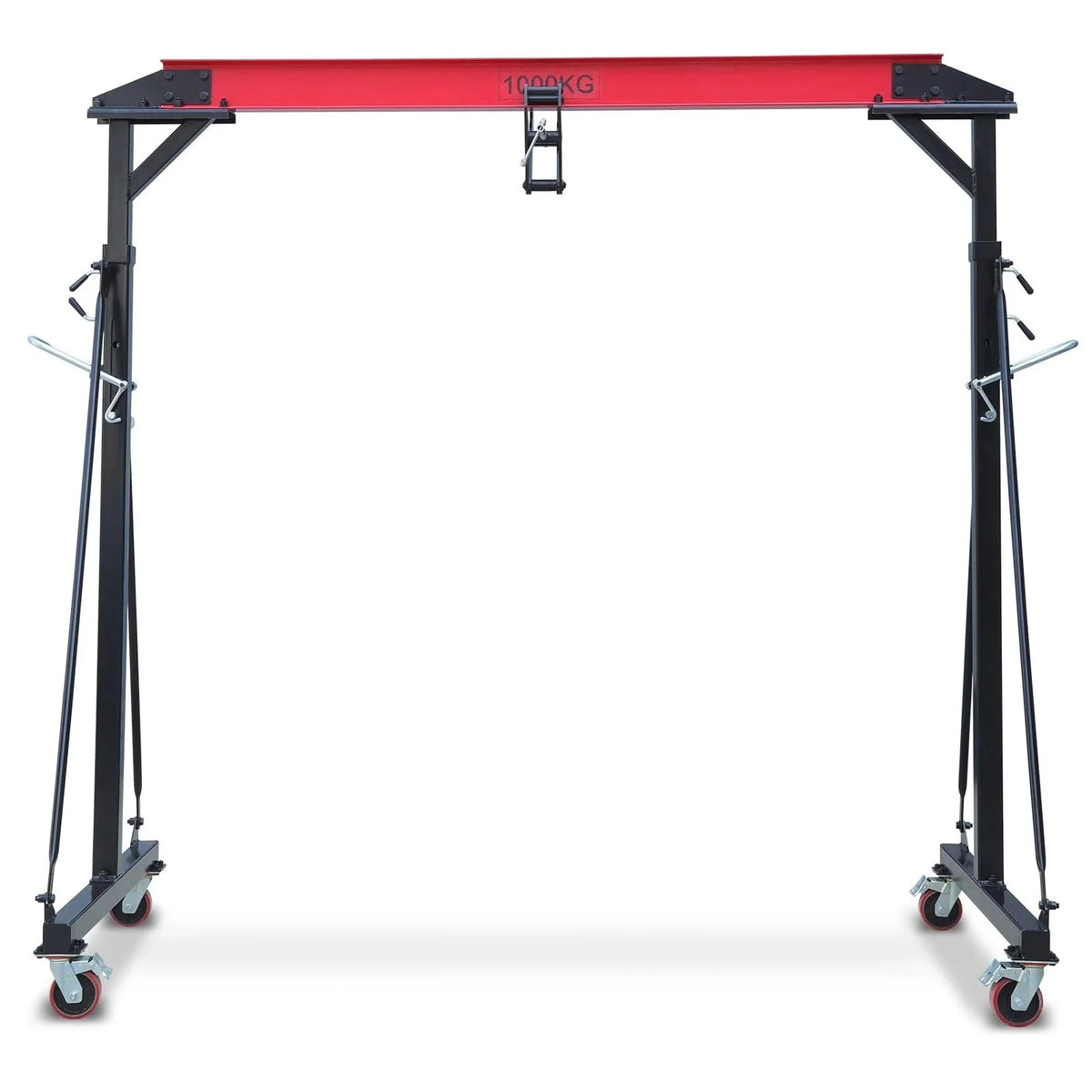 2026 New2025 1-ton gantry crane, adjustable, 2200 lbs lifting capacity, height adjustable 96.5"-143.7", portable hoist for factory, construction site, warehouse, auto repair shop