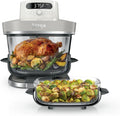 2026 NewNinja Crispi Pro 6-in-1 Glass Air Fryer | 6-Liter and 2.5-Liter Glass Containers with Storage Lids