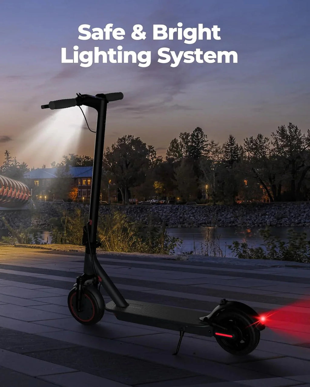 2026 NewElectric scooter, 350W/500W powerful motor, 8.5"/10" solid rubber tires, 19/22 mph, 28/21/12 mile range, dual brakes