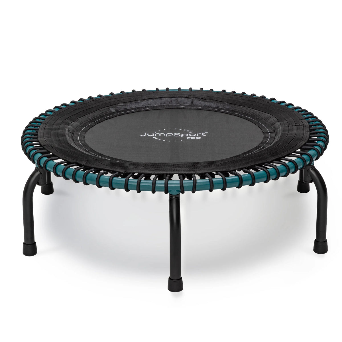 2026 NewJumpSport 350 Pro Fitness 39" Cardio Workout Indoor Trampoline, Teal/Black