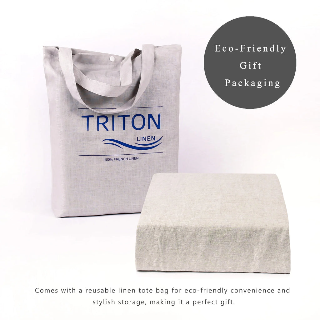 2026 New100% Pure Linen Duvet Cover with Button Closure and Corner Ties Soft & Breathable - Natural Full/Queen