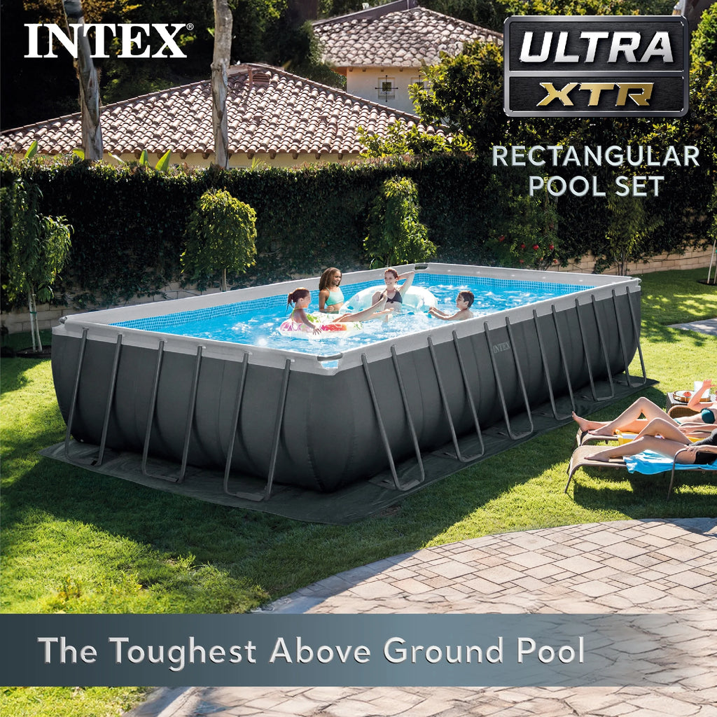 2026 NewINTEX 24ft x 12ft x 52in Ultra XTR Above Ground Pool, Floats (2 Pack), & Inflatable Cooler