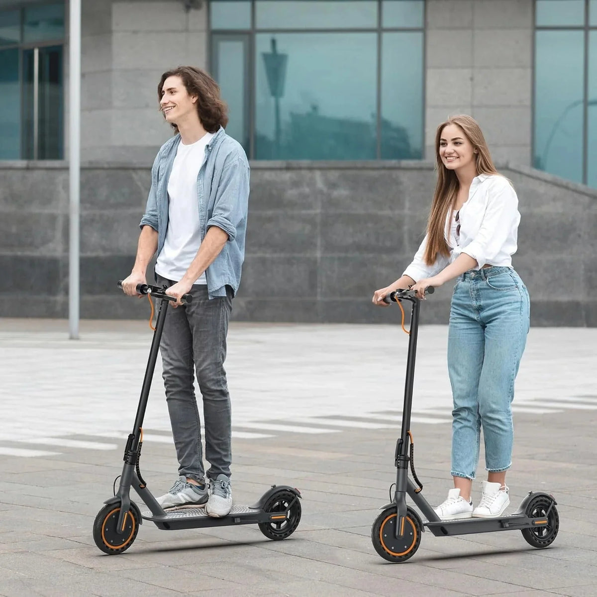 2026 NewElectric scooter, 350W/500W powerful motor, 8.5"/10" solid rubber tires, 19/22 mph, 28/21/12 mile range, dual brakes