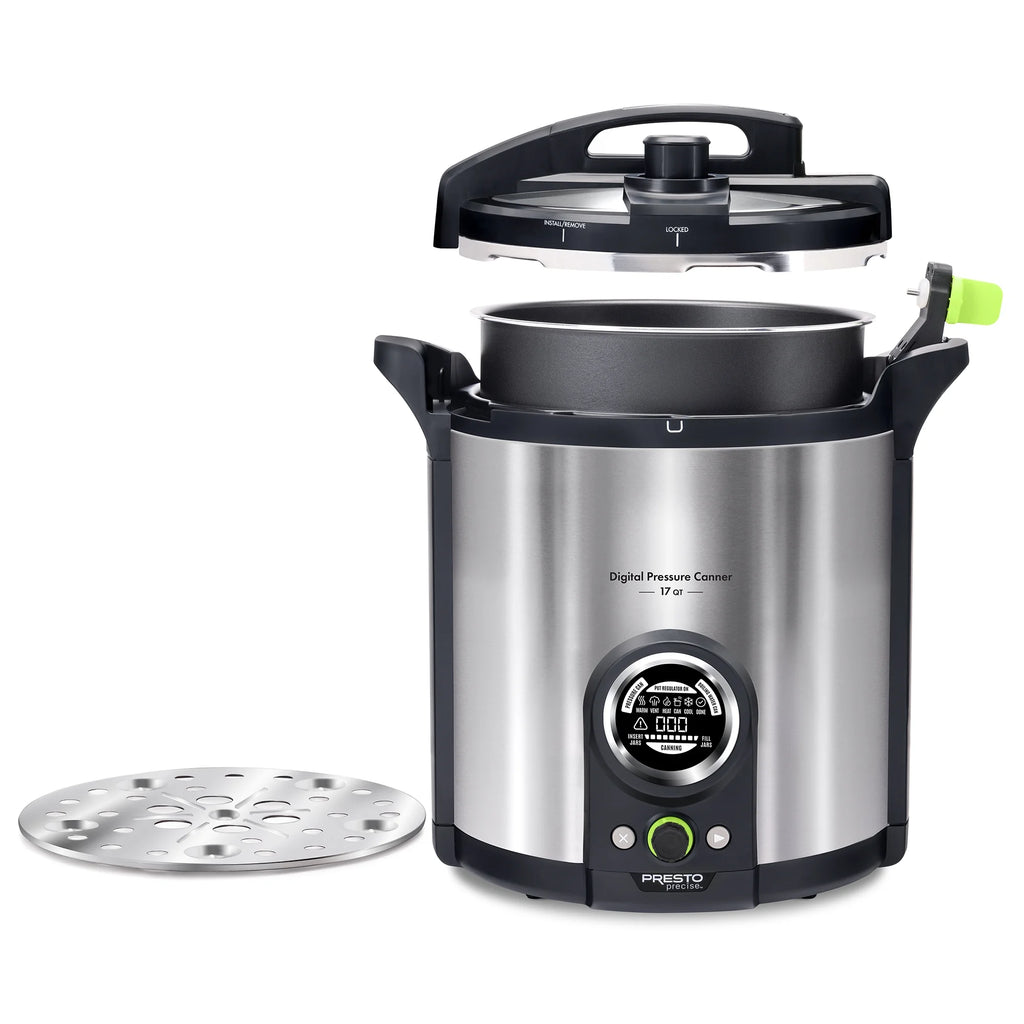 2026 NewPresto Precise 02152 17 Qt Stainless Steel Electric Pressure Canner, Silver