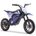 2026 NewQEASET electric dirt bike, 500W kids dirt bike for Boys Girls Age 8-14, Blue