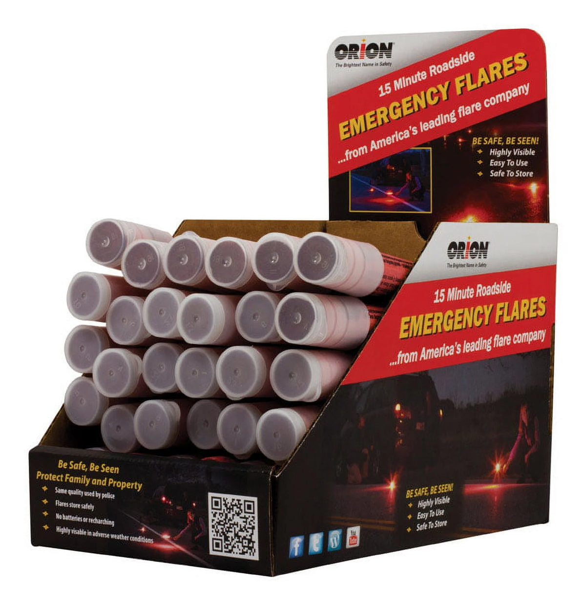 2026 NewOrion Safety Products 0715 15 Minute Flare, No Spike/No Stand - 72 Count