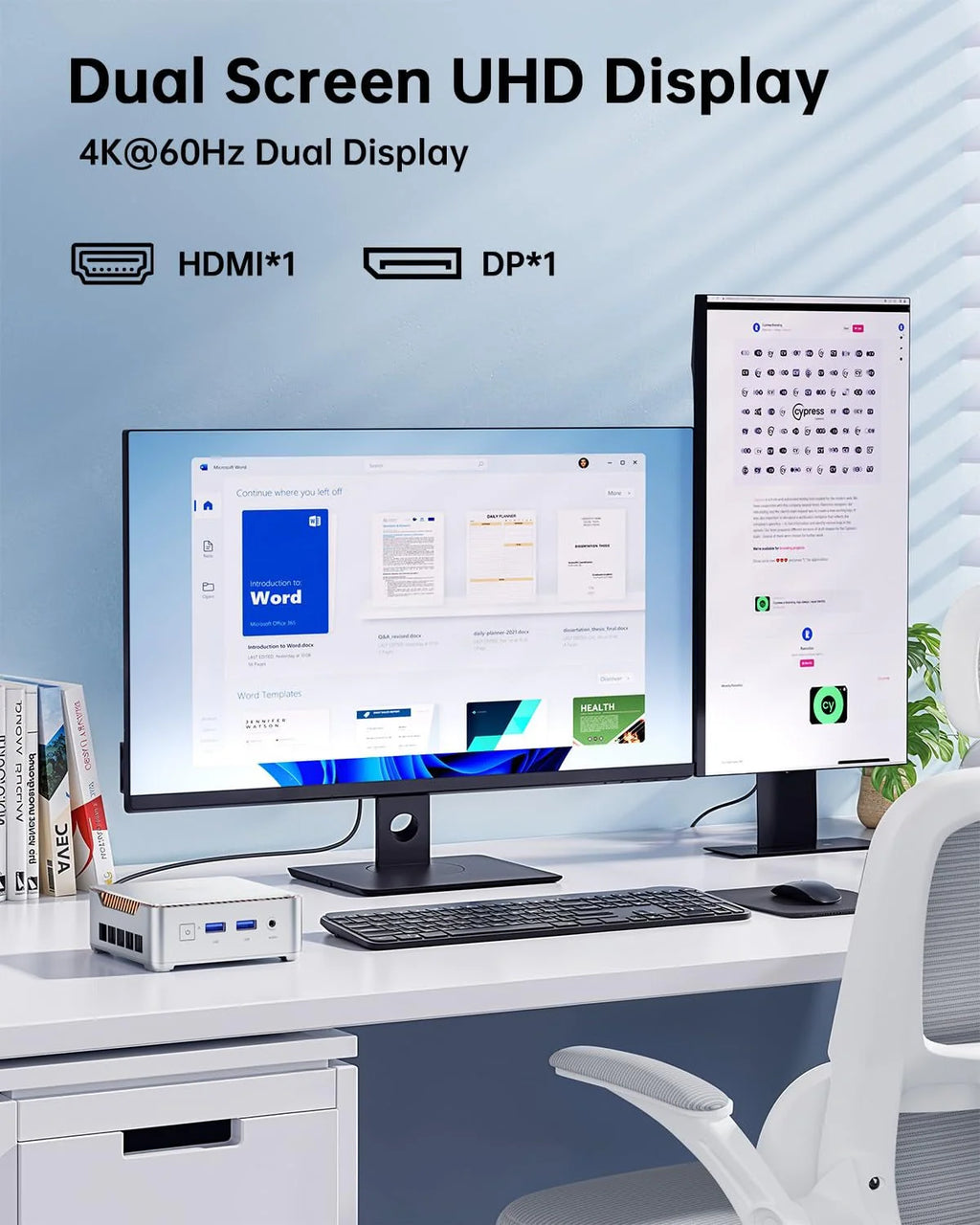 2026 NewKAMRUI GK3Plus Mini PC, 16GB RAM, 512GB M.2 SSD Mini Computer