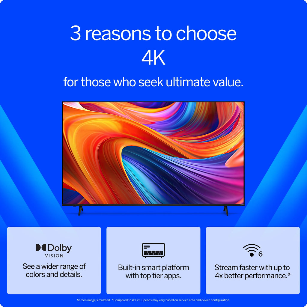 2026 NewVIZIO 50" Class 4K UHD LED HDR Smart TV (V4K50M-08)