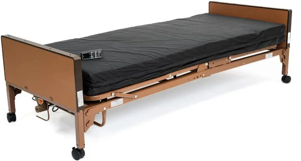 2026 NewFully electric hospital bed set, foam mattress, half side rails
